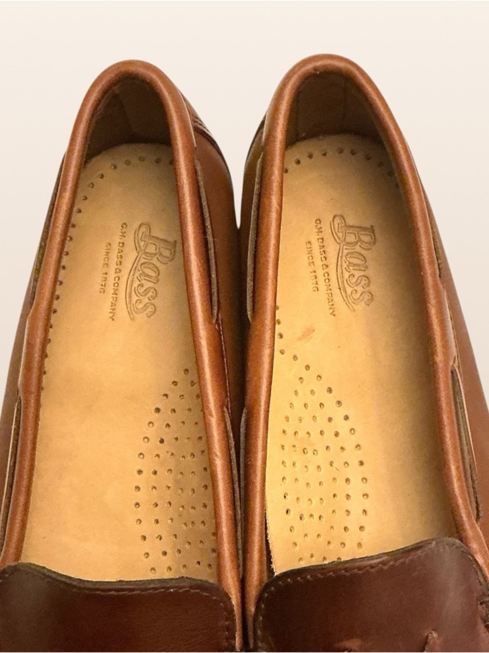 G.H. Bass Jackie Brown Leather Weejuns Loafer Kiltie Fringe Tassel Slip On Sz 9 - Picture 6 of 13